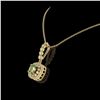 Image 3 : 2.25 ctw Tourmaline & Diamond Victorian Necklace 14K Yellow Gold - REF-81M3G