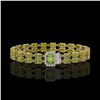 Image 1 : 16.97 ctw Tourmaline & Diamond Bracelet 14K Yellow Gold - REF-236H4R