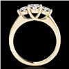 Image 2 : 3 ctw Certified Diamond 3 Stone Solitaire Ring 10k Yellow Gold - REF-510Y8X