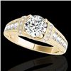 Image 1 : 1.75 ctw Certified Diamond Solitaire Antique Ring 10k Yellow Gold - REF-259X3A