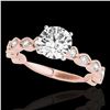 Image 1 : 1.5 ctw Certified Diamond Solitaire Ring 10k Rose Gold - REF-196A4N