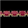 Image 1 : 29 ctw Ruby Eternity Designer Bracelet 14k Yellow Gold - REF-180X2A