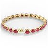 Image 3 : 29 ctw Ruby Eternity Designer Bracelet 14k Yellow Gold - REF-180X2A