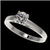 Image 1 : 0.76 ctw Certified Quality Diamond Engagment Ring 10k White Gold - REF-68W2H