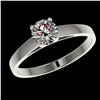 Image 2 : 0.76 ctw Certified Quality Diamond Engagment Ring 10k White Gold - REF-68W2H