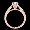 Image 2 : 1.25 ctw Certified Diamond Solitaire Ring 10k Rose Gold - REF-188H2R