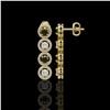 Image 2 : 3.84 ctw Black & Diamond Micro Pave Earrings 18K Yellow Gold - REF-259Y2X