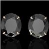 Image 1 : 18 ctw Black Diamond Designer Stud Earrings 14k Rose Gold - REF-381N8F