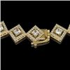 Image 3 : 16.4 ctw Princess Cut Diamond Micro Pave Necklace 18K Yellow Gold - REF-1402H6R