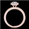 Image 2 : 1.15 ctw Certified Diamond Solitaire Halo Ring 10k Rose Gold - REF-190Y9X