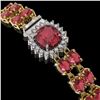 Image 3 : 18.93 ctw Tourmaline & Diamond Bracelet 14K Yellow Gold - REF-314K8Y