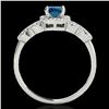 Image 2 : 1.33 ctw SI Certified Fancy Blue Diamond Solitaire Ring 10k White Gold - REF-128A2N