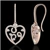 Image 2 : 2.50 ctw VS/SI Diamond Micro Pave Designer Earrings 14k Rose Gold - REF-227A3N