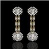 Image 1 : 7.47 ctw Rare Oval Diamond Earrings 18K Yellow Gold - REF-1286K8Y