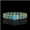 Image 1 : 17.67 ctw Swiss Topaz & Diamond Bracelet 14K Yellow Gold - REF-178K2Y