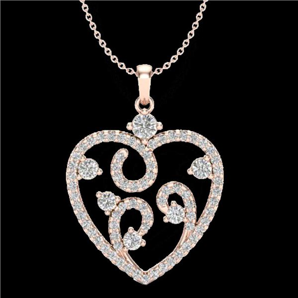 1.15 ctw Micro Pave VS/SI Diamond Designer Designer 14k Rose Gold - REF-118A2N
