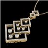 Image 1 : 1.50 ctw Micro Pave VS/SI Diamond Necklace Dangling 14k Yellow Gold - REF-168H2R