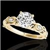 Image 1 : 1.1 ctw Certified Diamond Solitaire Antique Ring 10k Yellow Gold - REF-184W3H