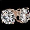 Image 3 : 5 ctw Certified Quality Diamond Stud Earrings 10k Rose Gold - REF-1212F8M