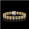 Image 2 : 13.04 ctw Emerald Cut & Oval Diamond Bracelet 18K Yellow Gold - REF-1261H9R