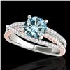 Image 1 : 1.4 ctw SI Certified Fancy Blue Diamond Solitaire Ring 10k 2Tone Gold - REF-135R2K
