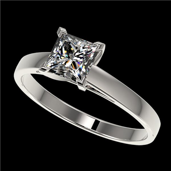 1 ctw VS/SI Quality Princess Diamond Engagment Ring 10k White Gold - REF-243G2W