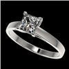 Image 1 : 1 ctw VS/SI Quality Princess Diamond Engagment Ring 10k White Gold - REF-243G2W