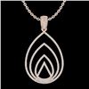 Image 2 : 1.25 ctw Micro Pave VS/SI Diamond Designer Necklace 14k Rose Gold - REF-109Y3X