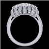 Image 1 : 2.26 ctw VS/SI Diamond Art Deco Micro Pave Ring 18k White Gold - REF-345Y5X