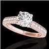 Image 1 : 1.6 ctw Certified Diamond Solitaire Ring 10k Rose Gold - REF-197H8R