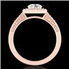 Image 1 : 1.1 ctw VS/SI Diamond Art Deco Ring 18k Rose Gold - REF-227N3F