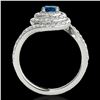 Image 2 : 1.86 ctw SI Certified Fancy Blue Diamond Halo Ring 10k White Gold - REF-135M2G