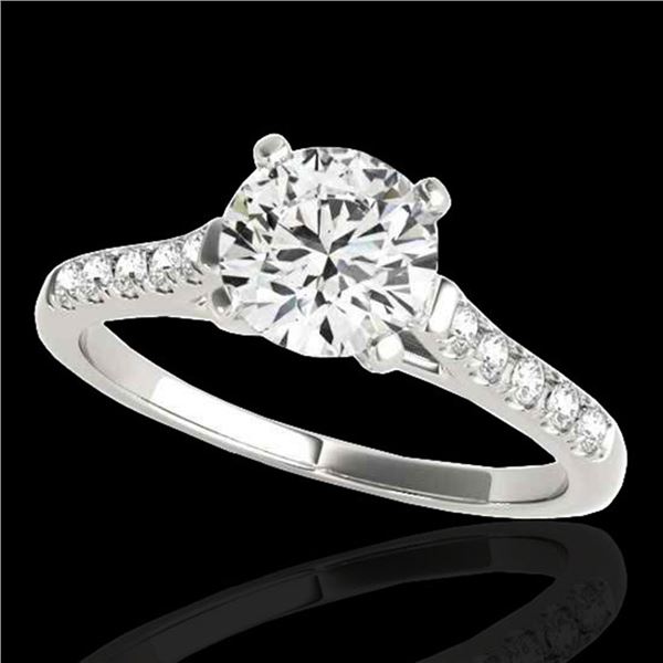 1.45 ctw Certified Diamond Solitaire Ring 10k White Gold - REF-245Y5X