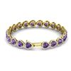 Image 3 : 23 ctw Amethyst & Micro Pave Bracelet Heart Halo 14k Yellow Gold - REF-415Y5X