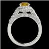 Image 2 : 2.56 ctw Certified SI/I Fancy Intense Yellow Diamond Ring 10k White Gold - REF-354Y5X