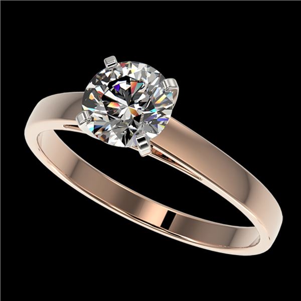 1.05 ctw Certified Quality Diamond Engagment Ring 10k Rose Gold - REF-139X2A