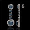 Image 2 : 20.04 ctw London Topaz & Diamond Earrings 14K White Gold - REF-239G8W