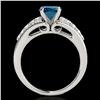 Image 2 : 1.40 ctw SI Certified Fancy Blue Diamond Solitaire Ring 10k White Gold - REF-120R2K