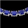 Image 1 : 68 ctw Sapphire Eternity Designer Necklace 14k White Gold - REF-309X3A
