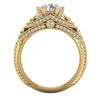 Image 3 : 2 ctw VS/SI Diamond Solitaire Art Deco Ring 18k Yellow Gold - REF-480H2R