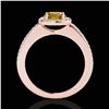 Image 2 : 1.25 ctw Certified SI/I Fancy Intense Yellow Diamond Ring 10k Rose Gold - REF-190K9Y