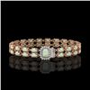 Image 1 : 13.48 ctw Opal & Diamond Bracelet 14K Rose Gold - REF-236N4F