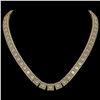 Image 1 : 36.30 ctw Princess Cut Diamond Micro Pave Necklace 18K Yellow Gold - REF-4704X5A