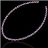 Image 2 : 28 ctw Amethyst & VS/SI Diamond Certified Eternity Necklace 10k Yellow Gold - REF-146Y5X