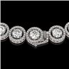 Image 3 : 30.78 ctw Diamond Micro Pave Necklace 18K White Gold - REF-3575A2N