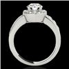 Image 2 : 2.1 ctw Certified Diamond Solitaire Halo Ring 10k White Gold - REF-259M3G