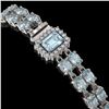 Image 2 : 17.24 ctw Sky Topaz & Diamond Bracelet 14K White Gold - REF-236Y4X