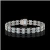 Image 3 : 17.24 ctw Sky Topaz & Diamond Bracelet 14K White Gold - REF-236Y4X
