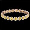 Image 2 : 23 ctw Citrine & Micro Pave Bracelet Heart Halo 14k Rose Gold - REF-415K5Y