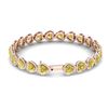 Image 3 : 23 ctw Citrine & Micro Pave Bracelet Heart Halo 14k Rose Gold - REF-415K5Y